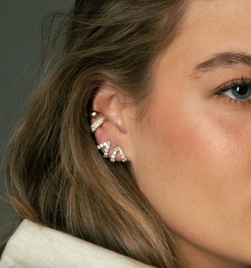 Split V earrings
